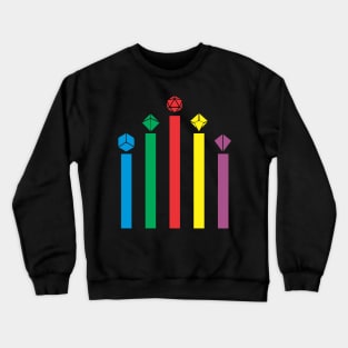 Rainbow Dice Rocket Crewneck Sweatshirt